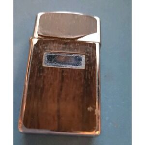 VINTAGE ZIPPO LIGHTER WOOD GRAIN STYLE FINISH - MONOGRAM Slim Line No Monogram